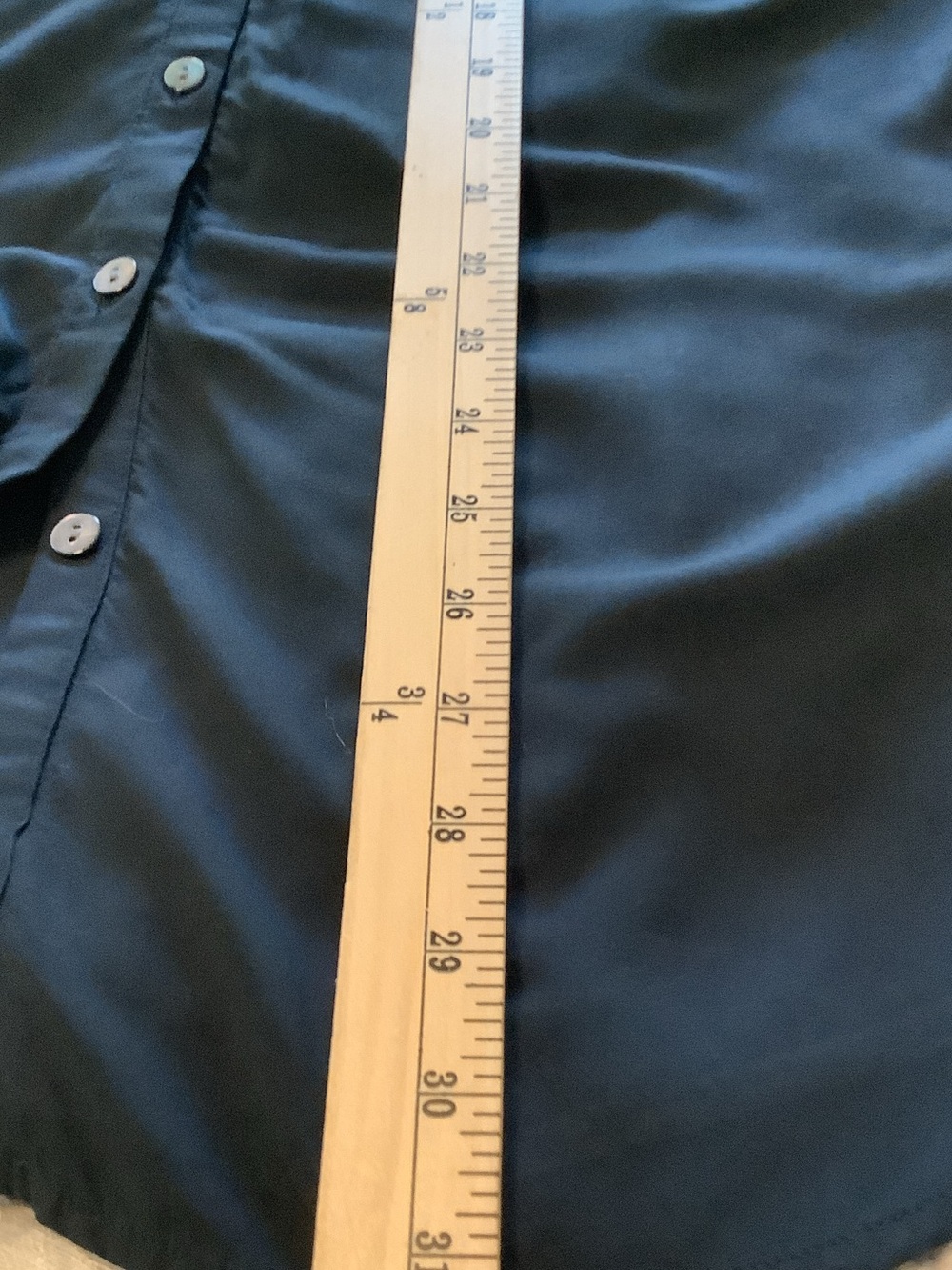 Navy Button-Front Long Cardigan - Picture 6 of 8